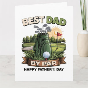 Bester Papa von Par Golf-Vater Lustig Karte