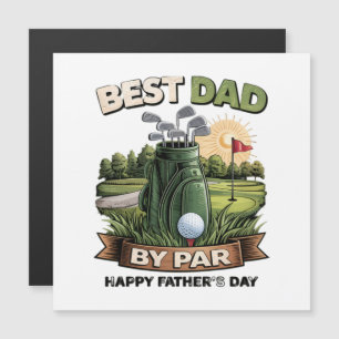 Bester Papa von Par Golf-Vater Lustig Magnetkarte