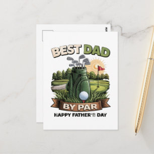 Bester Papa von Par Golf-Vater Lustig Postkarte