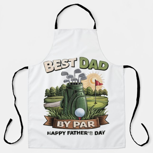 Bester Papa von Par Golf-Vater Lustig Schürze (Vorderseite)