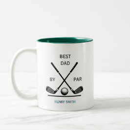 Bester Papa von Par Golf zum Vatertag Daddy-Gesche Zweifarbige Tasse