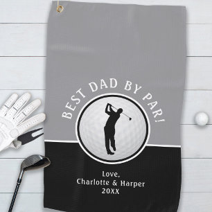 Bester Papa Von Par Lustiger Benutzerdefinierter S Golfhandtuch