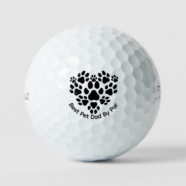 Bester Papa von Par Titleist Pro V1 Golfbälle Gesc (Vorderseite)