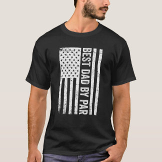 Bester Papa von Par Vintage Retro Golf zum Vaterta T-Shirt