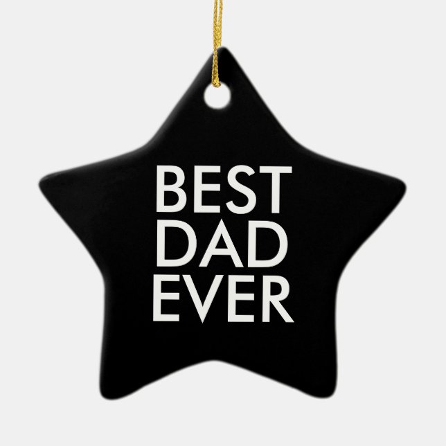 Bester Papa | Weihnachtsgeschenkidee Keramik Ornament (Vorne)
