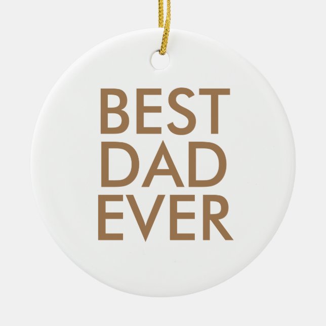 Bester Papa | Weihnachtsgeschenkidee Keramik Ornament (Vorne)