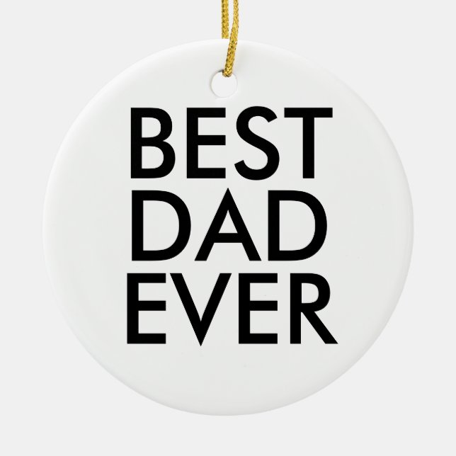 Bester Papa | Weihnachtsgeschenkidee Keramik Ornament (Vorne)