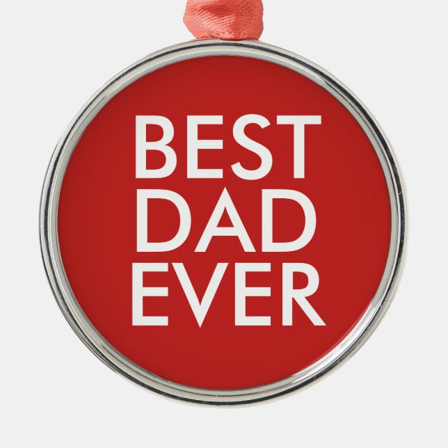 Bester Papa | Weihnachtsgeschenkidee Ornament Aus Metall (Vorne)