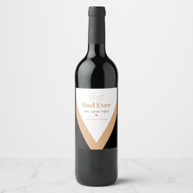 Bester Papa Weinetikett (Vorderseite)