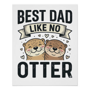 Bester Papa wie kein anderer Otter Süßer Otter Vat Poster