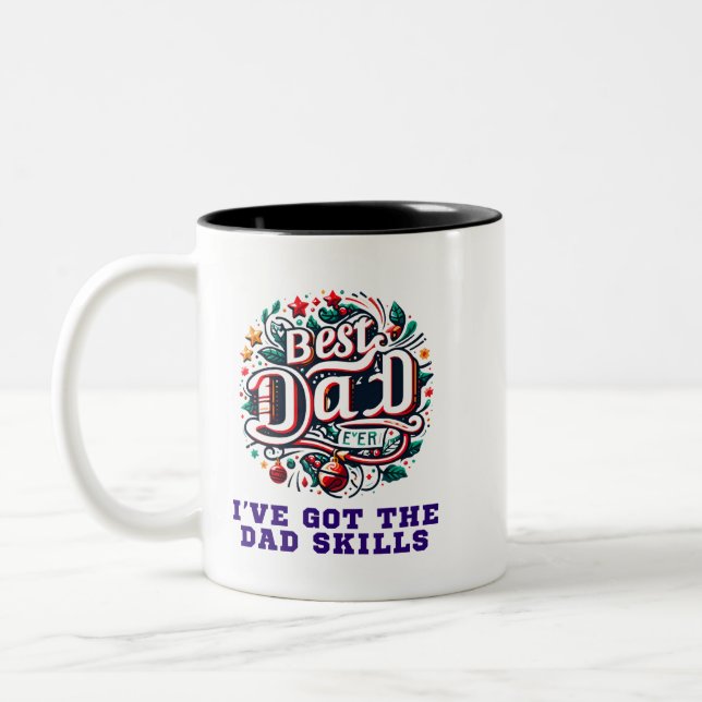 Bester Papa Zweifarbige Tasse (Links)