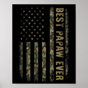 Bester Papaw Aller Tarnung Amerikanische Flagge Va Poster