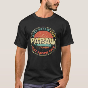 Bester Papaw Aller Zeiten Vintage Retro  Vater Gro T-Shirt