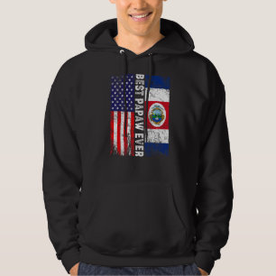 Bester Papaw-Tag des Vaters Costa Rica US Flagge Hoodie