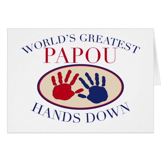 Bester Papou Hands Down (Vorderseite (Horizontal))