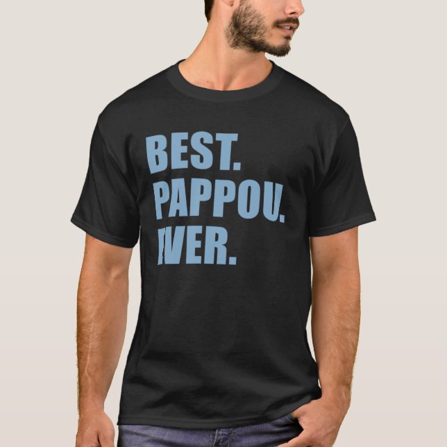 Bester Pappou je griechischer Großvater T-Shirt (Vorderseite)