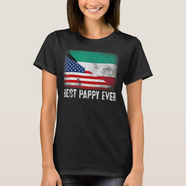 Bester Pappy je amerikanisches Kuwait Flag Grafik  T-Shirt (Vorderseite)