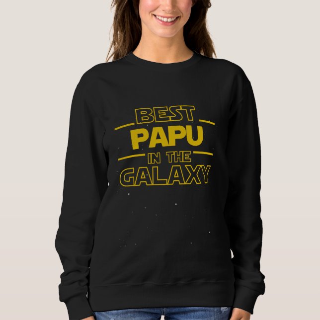 Bester Papu in Galaxy Opa Griechisch Funny Gif Sweatshirt (Vorderseite)