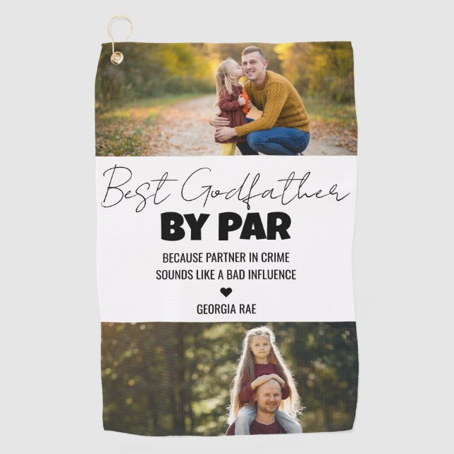Bester Pate Benutzerdefiniertes Foto Golfhandtuch (Vorderseite)