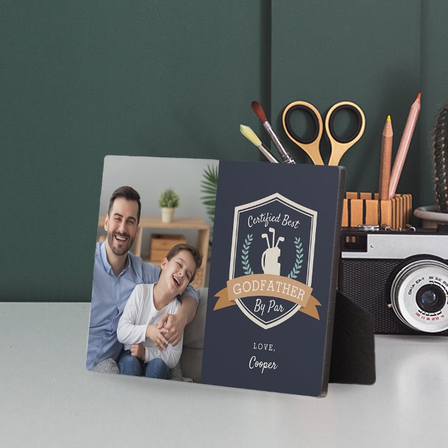 Bester Pate | Vatertag Golf Foto Fotoplatte (Von Creator hochgeladen)