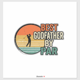 Bester Pate von Par Vintage Golf Vektor Design_1 Aufkleber