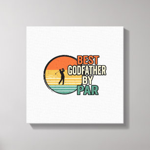 Bester Pate von Par Vintage Golf Vektor Design_1 Leinwanddruck