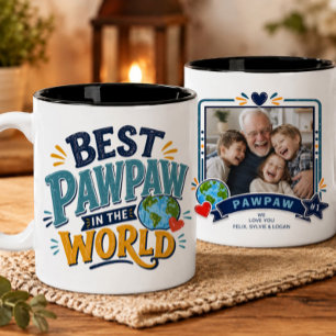 Bester Pawpaw der Welt Foto-Tasse Zweifarbige Tasse