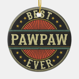 Bester Pawpaw je Retro Vintager Opa-Vatertag Keramik Ornament