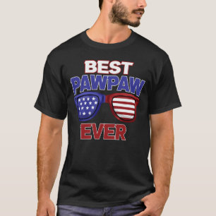 Bester Pawpaw je US Flag Grandpa-Väter-Tagesgesche T-Shirt