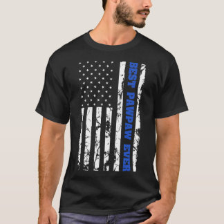 Bester Pawpaw je US-Vintage Flagge Patriotic Grand T-Shirt