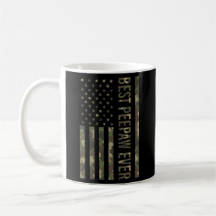 Bester Peepaw je für Vatertag American Flag Cam Kaffeetasse
