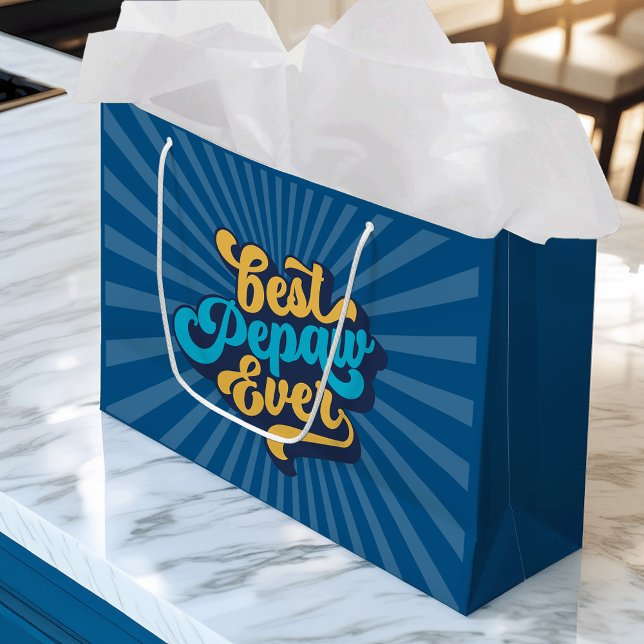 Bester Pepaw je Vatertag Große Geschenktüte (Von Creator hochgeladen)