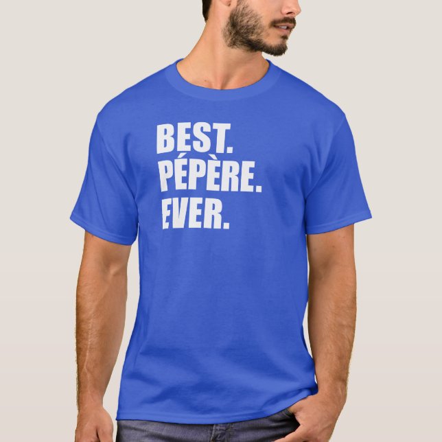 Bester Pepere je französischer Großvater T-Shirt (Vorderseite)