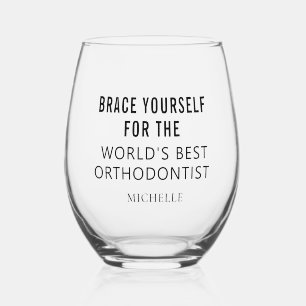 Bester Personalisierter orthodontitischer Beruflic Weinglas Ohne Stiel