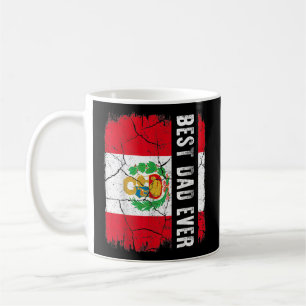 Bester peruanischer Vater je Peru Flag Vatertag  Kaffeetasse