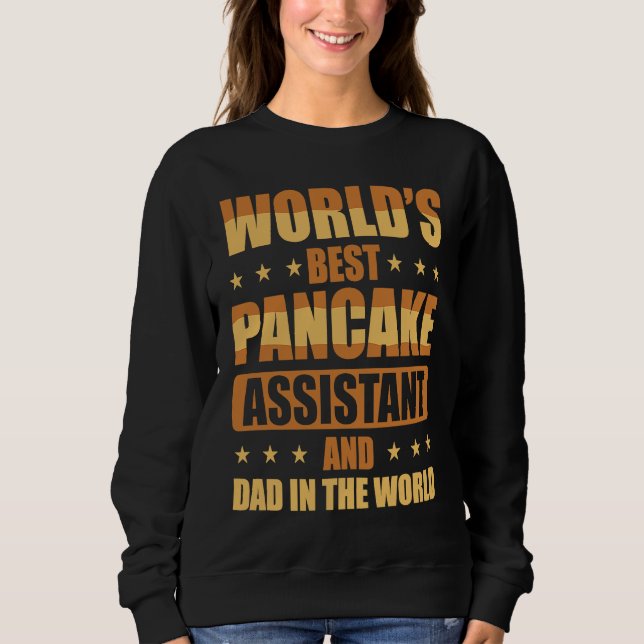 Bester Pfannkuchen-Assistent und Vater der Welt Sweatshirt (Vorderseite)