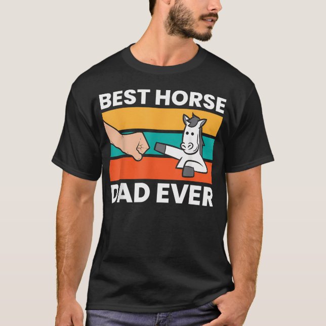 Bester Pferdevater Aller Zeiten Equestrian T-Shirt (Vorderseite)
