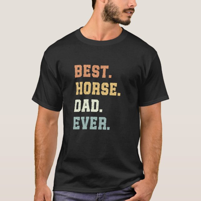 Bester Pferdevater Aller Zeiten Vatertag Lustiger  T-Shirt (Vorderseite)