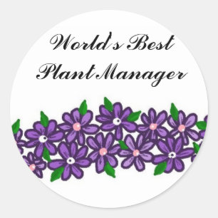 Bester Pflanzenmanager der Welt Runder Aufkleber