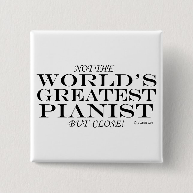 Bester Pianist Nah Button (Vorderseite)