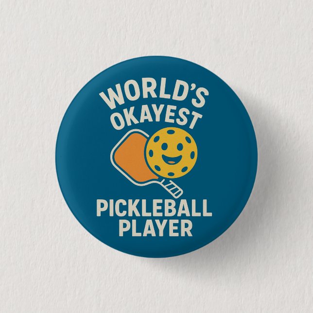 Bester Pickleball-Spieler der Welt Button (Vorderseite)