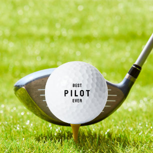 Bester Pilot aller Zeiten Aviation Simple Typograp Golfball
