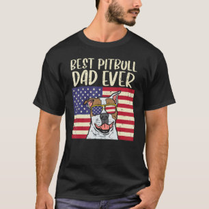 Bester Pitbull-Vater überhaupt US-Flagge Pitties H T-Shirt