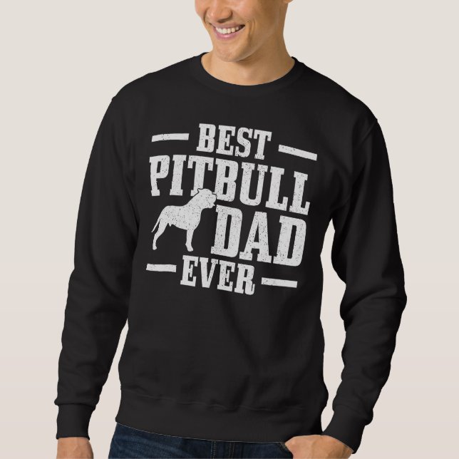 Bester Pitbulle Vater Ever Funny Dog Besitzer Vint Sweatshirt (Vorderseite)