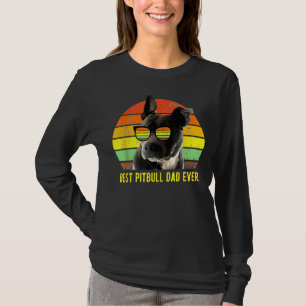 Bester Pitbulle Vater je Niedlich Funny Retro Sonn T-Shirt