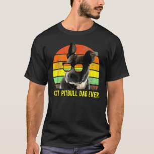 Bester Pitbulle Vater je Niedlich Funny Retro Sonn T-Shirt