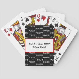 Bester Pokerface Rot Schwarz Weiß Spielkarten