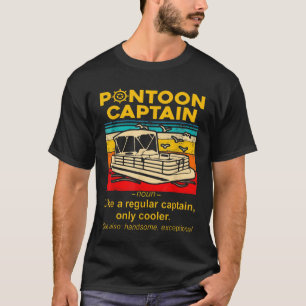 Bester Pontoon Kapitän Definition Pontoon-Boot T-Shirt