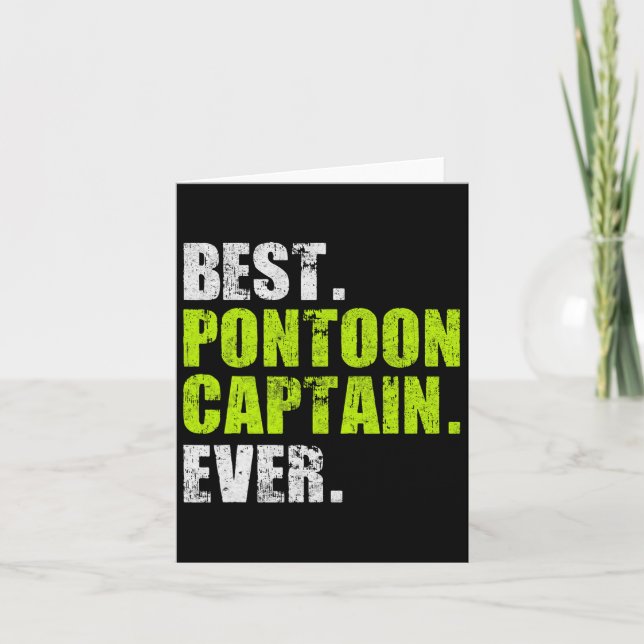 Bester Pontoon Kapitän Ever Funny Boat Geschenke Karte (Vorderseite)