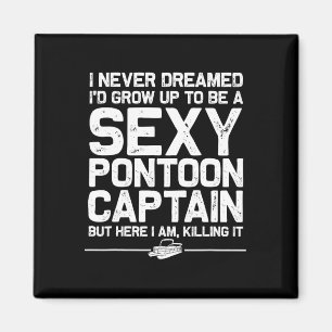 Bester Pontoon-Kapitän Kunst Für Männer Frauen Boo Magnet